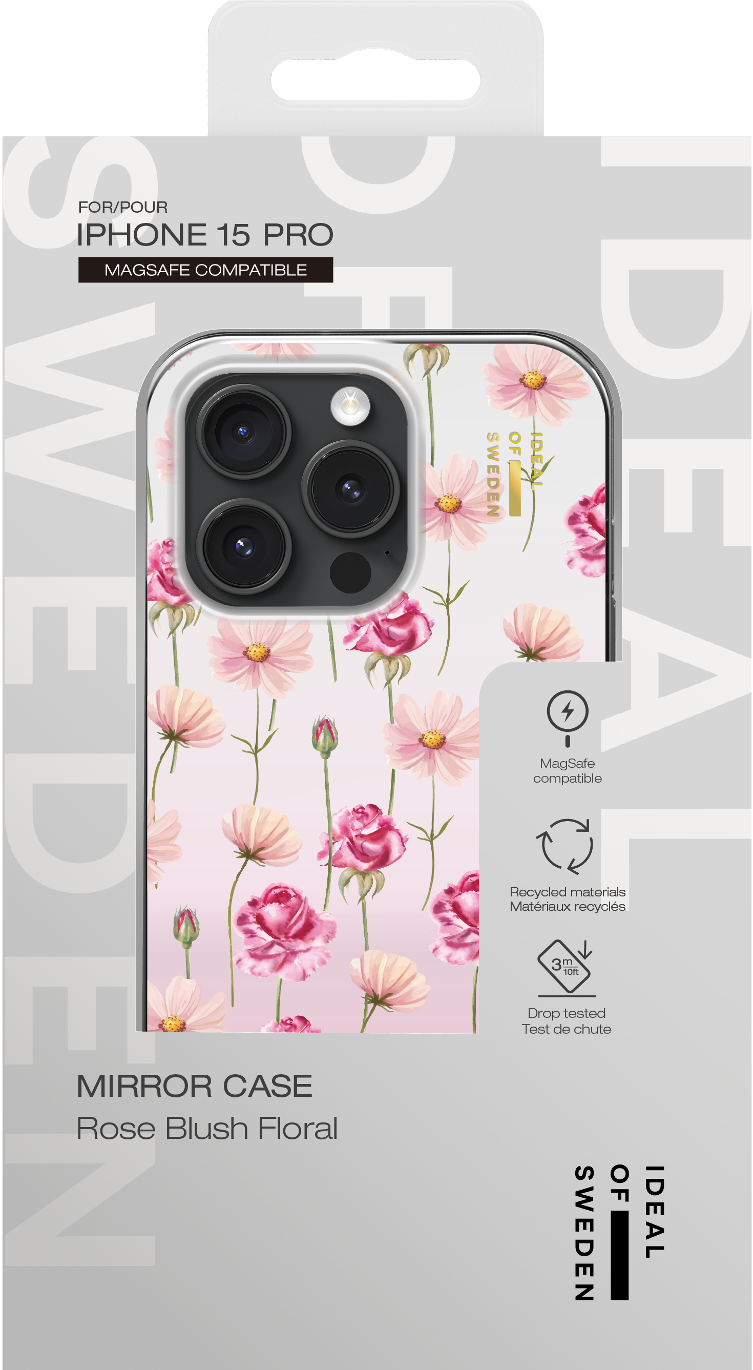 iDeal of Sweden Mirror Case iPhone 15 Pro Rose Blush Floral – image 2