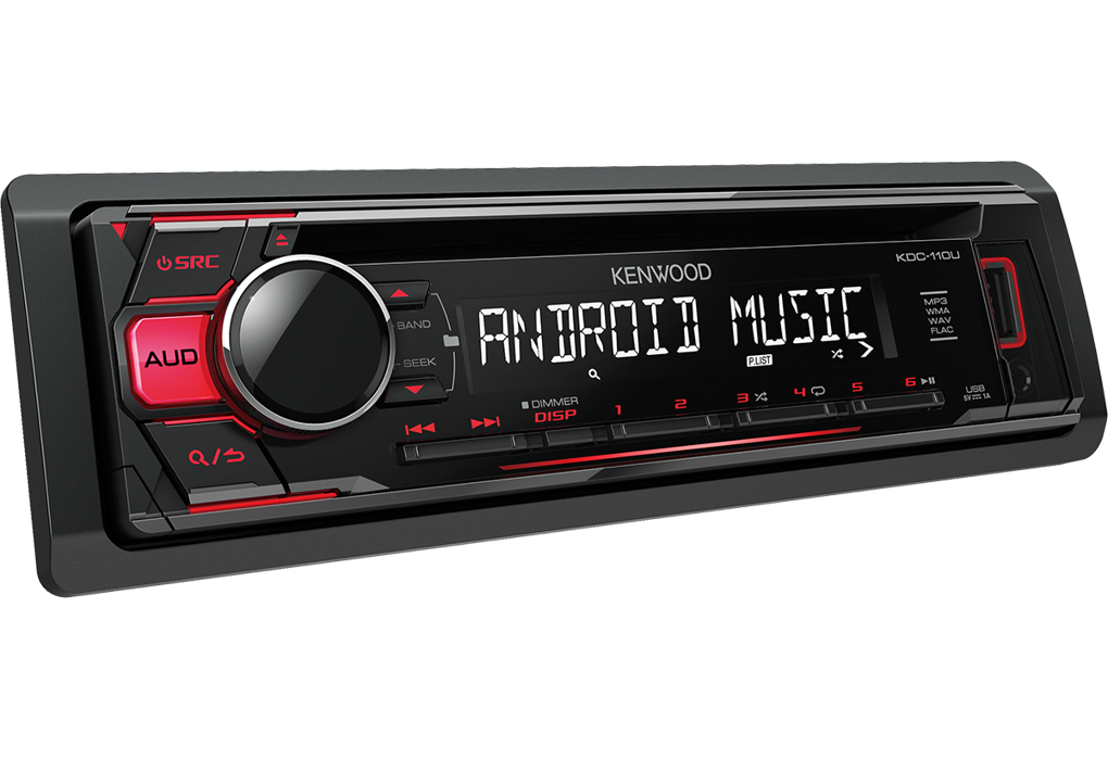 Kenwood KDC-110UR car media receiver Black, Red – image 2