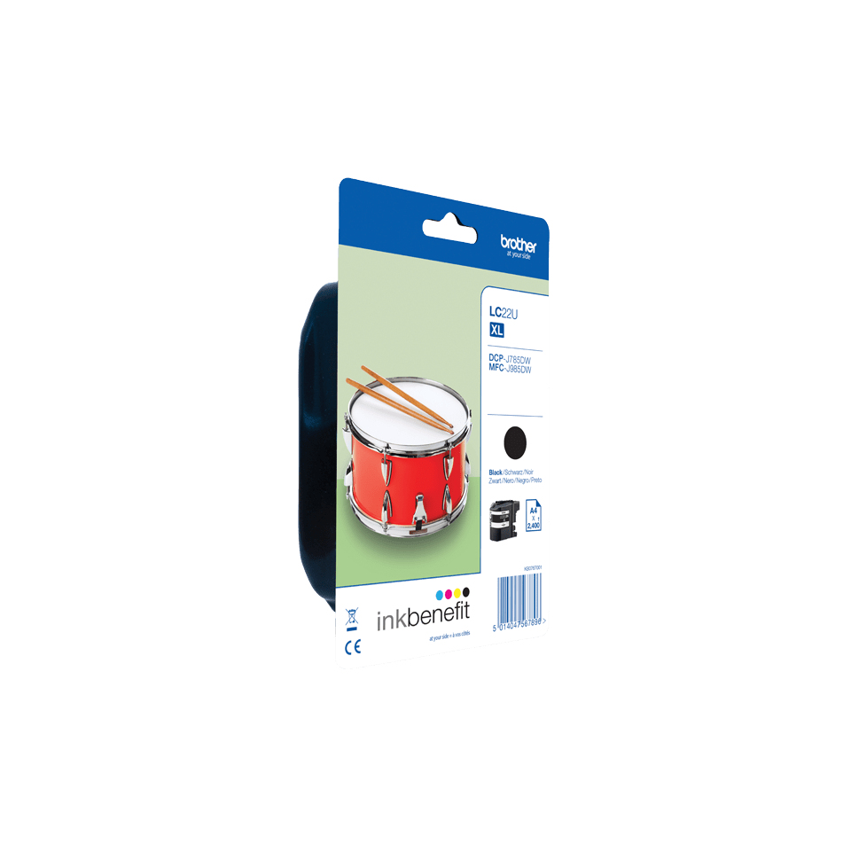 Brother LC22UBK - XL - black - original - ink cartridge - for Brother DCP-J785DW, DCP-J785DWXL, MFC-J985DW