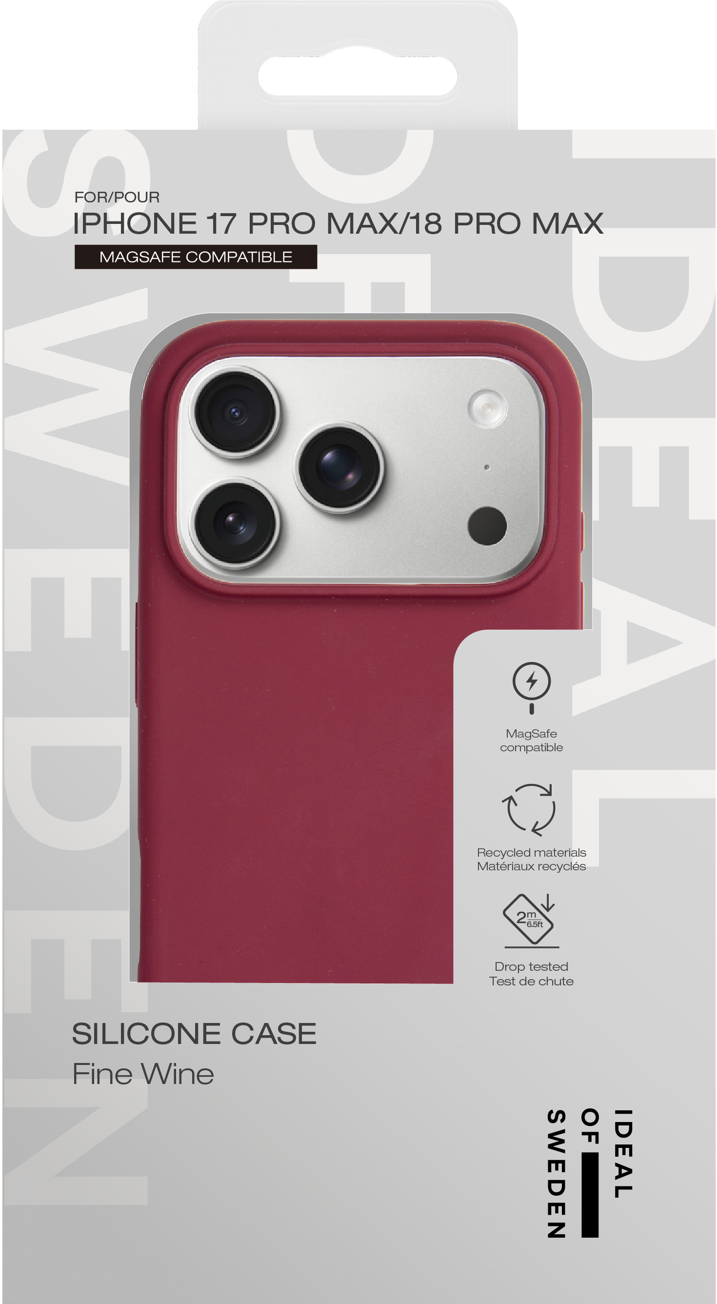 iDeal of Sweden Silicone Case MagSafe iPhone 17 Pro Max / 18 Pro Max Fine Wine – image 2