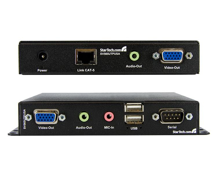 StarTech.com USB VGA KVM Console Extender w/ Serial & Audio Over Cat5 UTP - 1000 ft – image 1