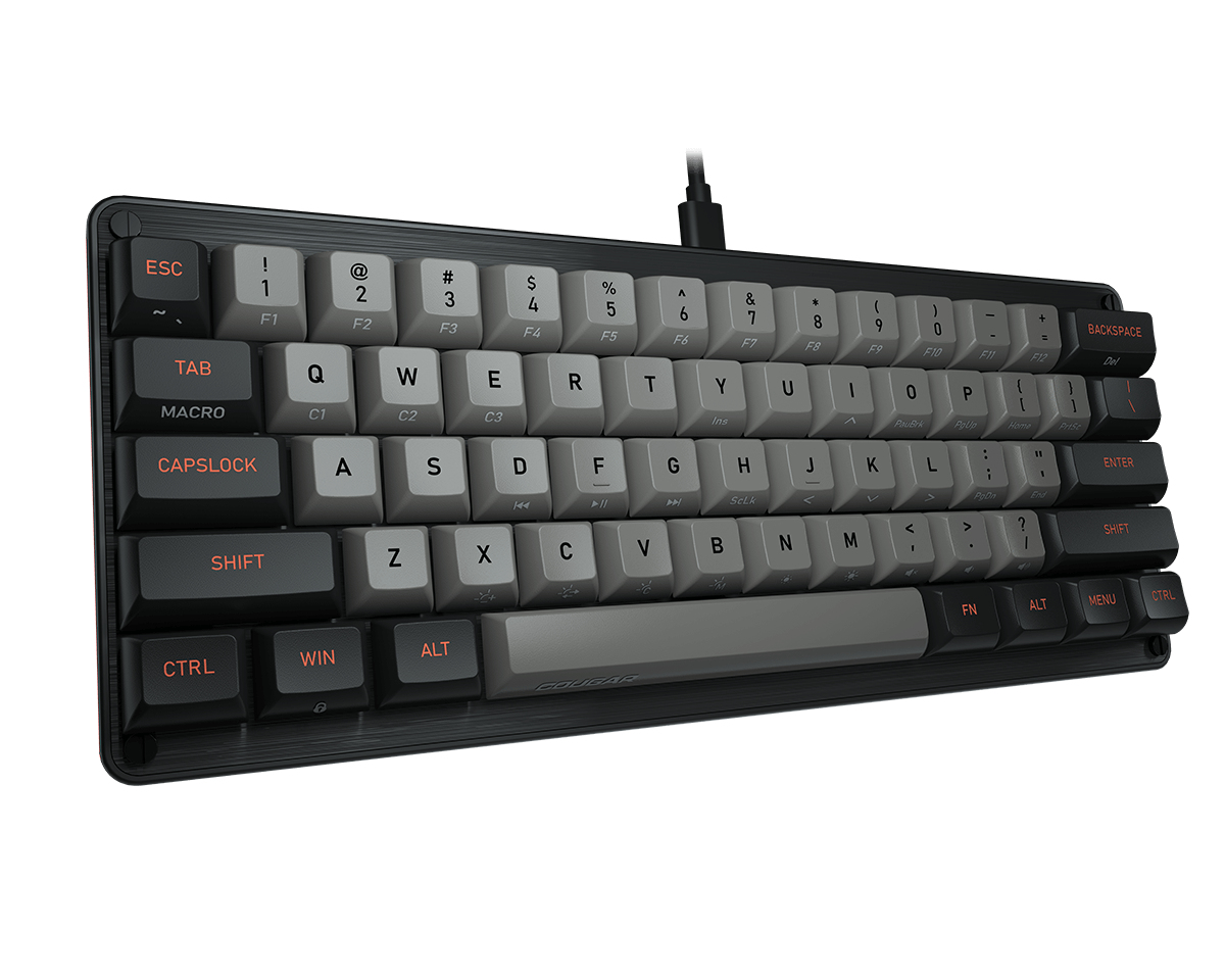 Teclado Gamer COUGAR Puri Mini - Alámbrico - Inglés - Switch Rojo - 37PRMM1MI.0002