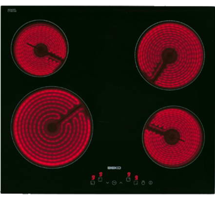 Beko HIC64401 hob Black Built-in