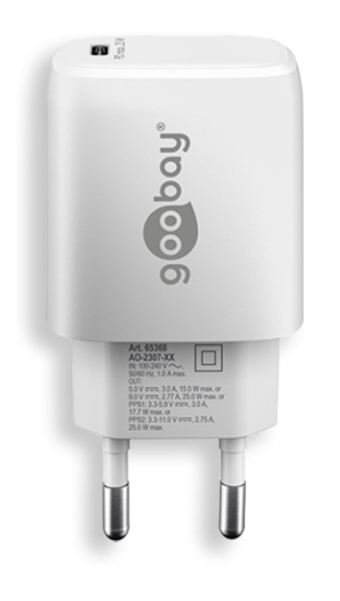 Tolerate USB-C™ PD GaN FAST CHARGER (25W) POWERED BY GOOBAY WHITE – image 3