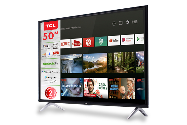 TCL 50A435 TV 127 cm (50") 4K Ultra HD Smart TV Wi-Fi Black, Silver – image 2
