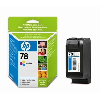 HP 78 Tri-colour Inkjet Print Cartridge, 10% Plus