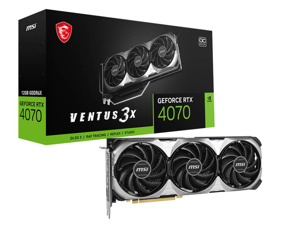 MSI GEFORCE RTX 4070 VENTUS 3X E 12G OC – image 1