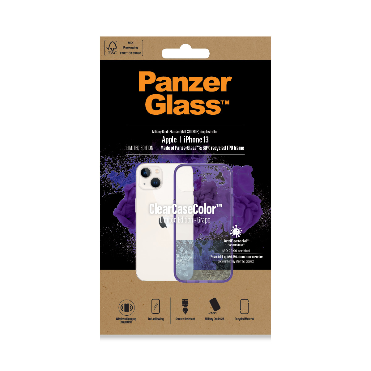 PanzerGlass ® ClearCaseColor™ iPhone 13 - Grape – image 2