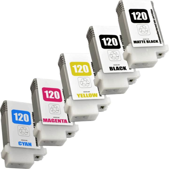Canon PFI-120KIT ink cartridge 5 pc(s) Compatible Black, Cyan, Magenta, Yellow