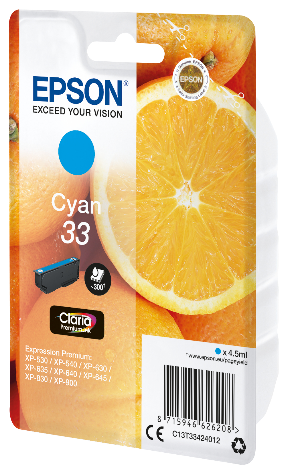 Epson Oranges 33 Claria Premium Single Cyan Ink – image 9