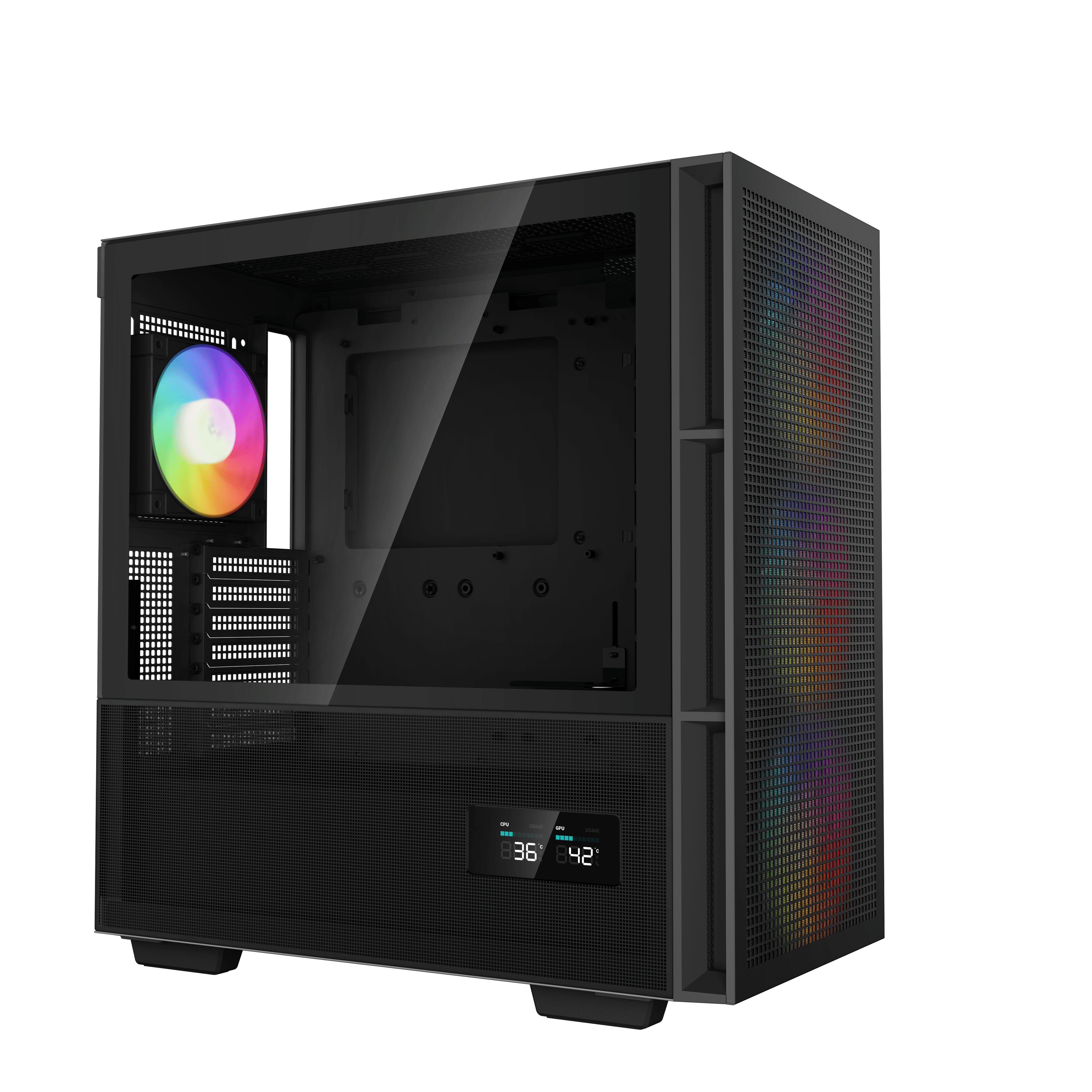 Gabinete Gamer Deepcool CH560 Digital - Media Torre - Mini-ITX/Micro-ATX/ATX/E-ATX - 4 Ventiladores - Panel Lateral - R-CH560-BKAPE4D-G-1