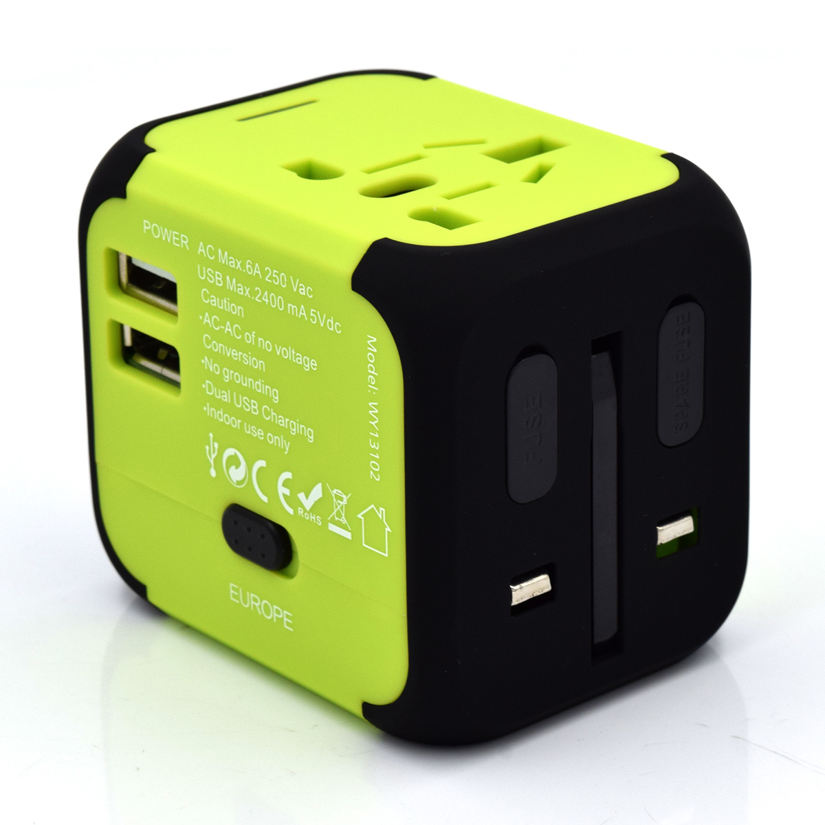 Welly Enjoy IT WY13102 mobile device charger Digital camera, MP3, Smartphone, Tablet Black, Green AC Auto, Indoor