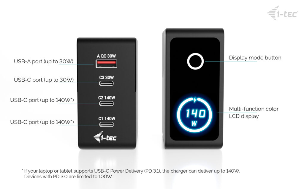 i-tec 140W Intelligent Multiport USB Charger – image 4