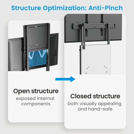 Manhattan Trolley Mount Stand for TV & Monitors (tool free height adjust), For screens:60" to – image 5