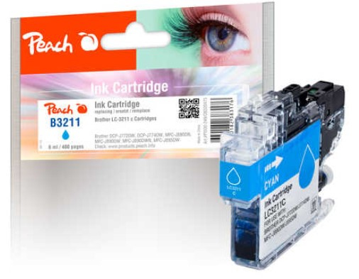 Peach Ink Cartridge cyan, compatible with Brother LC-3211C