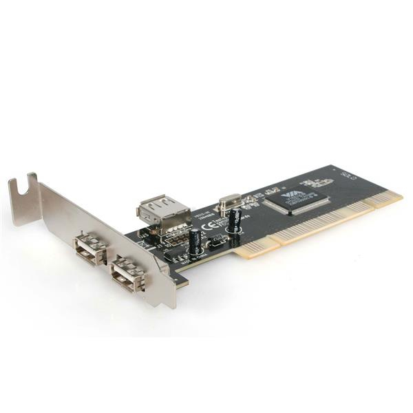 StarTech.com 3 Port PCI Low Profile High Speed USB 2.0 Adapter Card – image 1