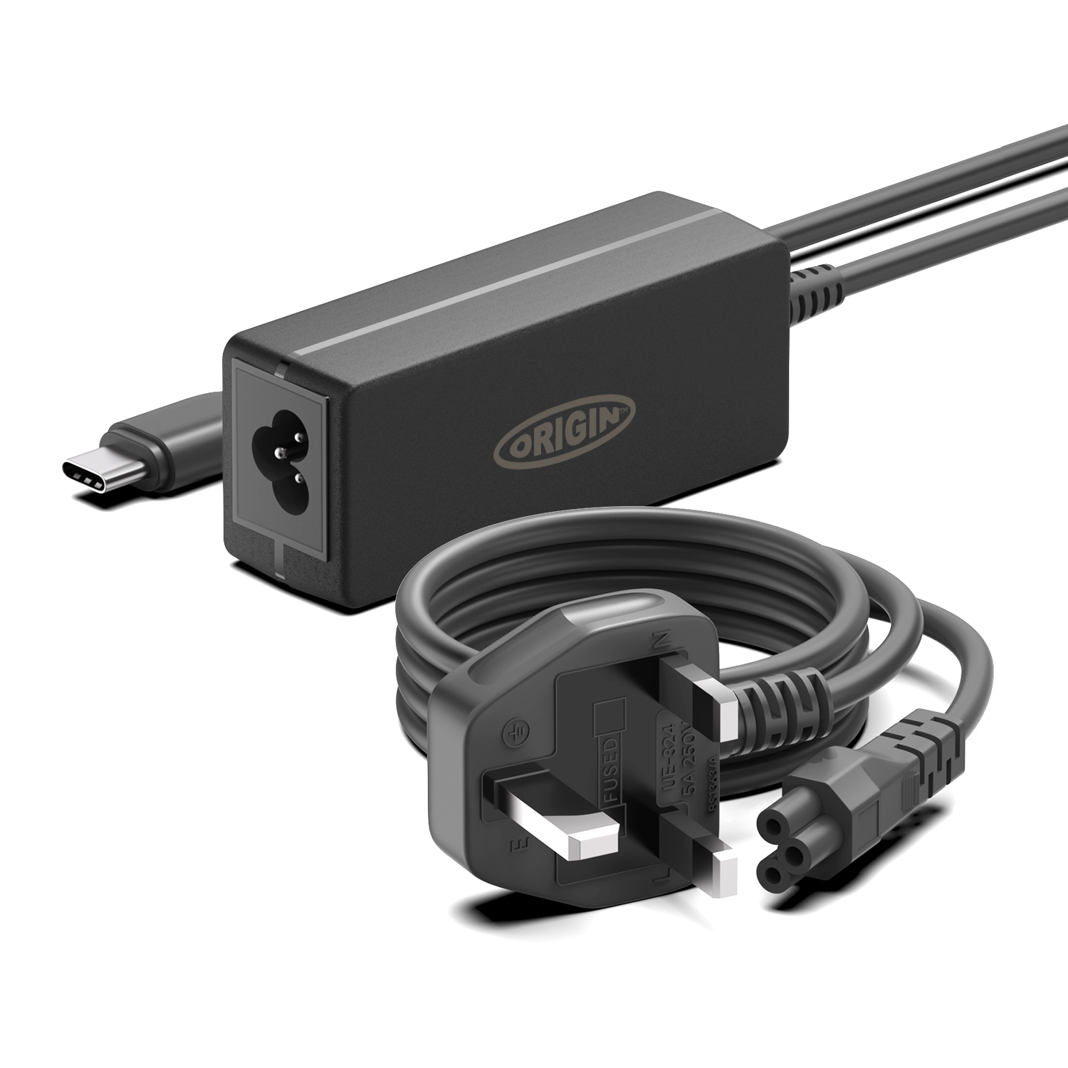65W USB-C Adapter with UK Cable