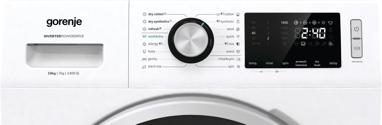 Gorenje WD10514 washer dryer Freestanding Front-load White – image 4