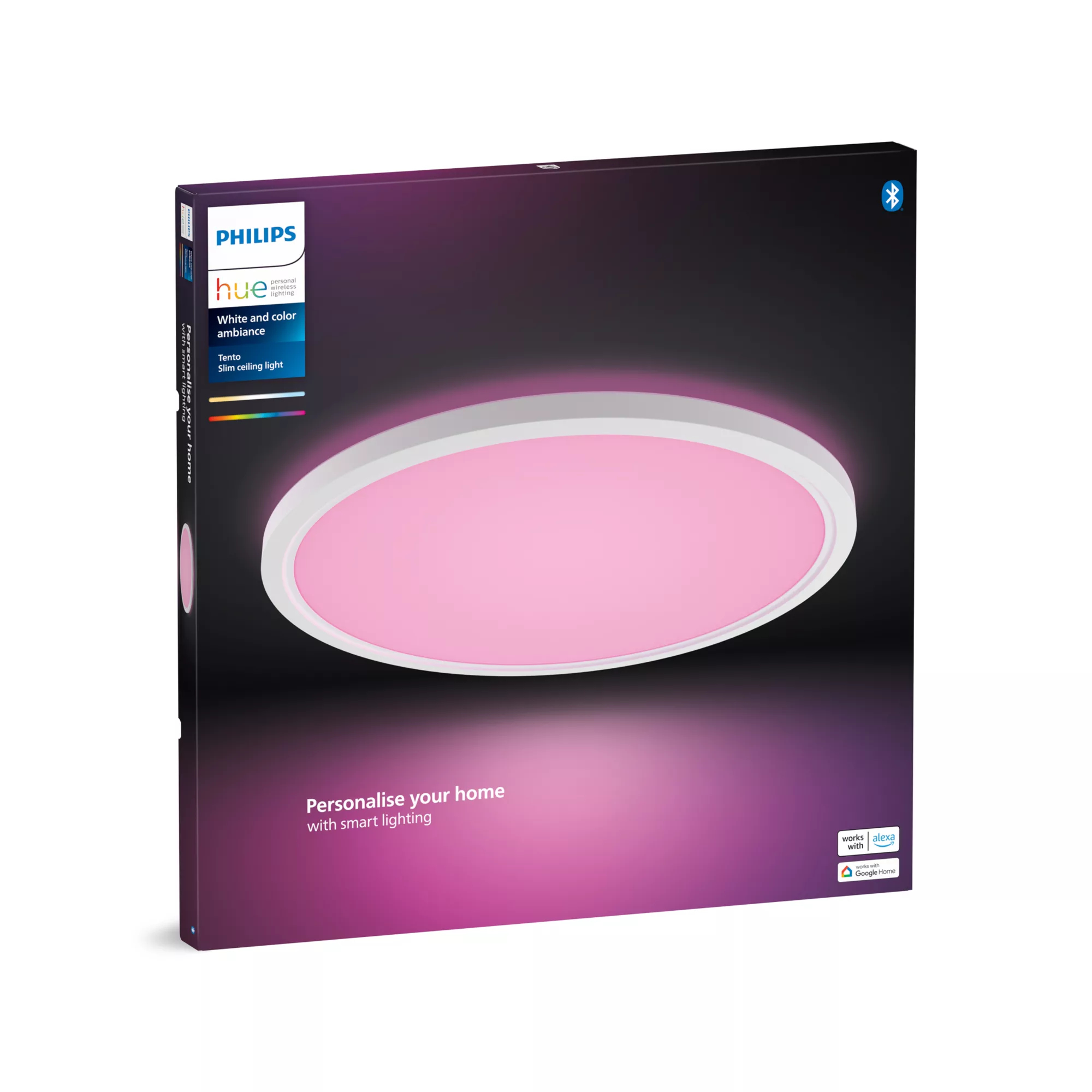 Philips by Signify Philips Hue White and colour ambience Tento round WCA LED ceiling panel – image 4