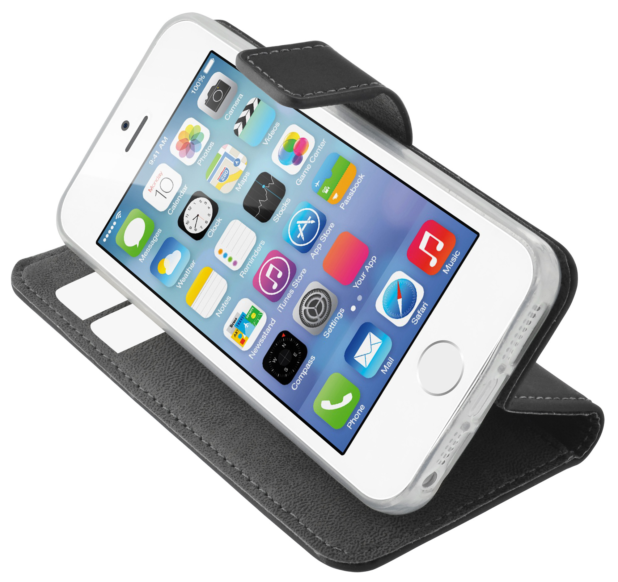 Mobiparts Premium Wallet TPU Case Apple iPhone 5, iPhone 5S, iPhone SE Black – image 5