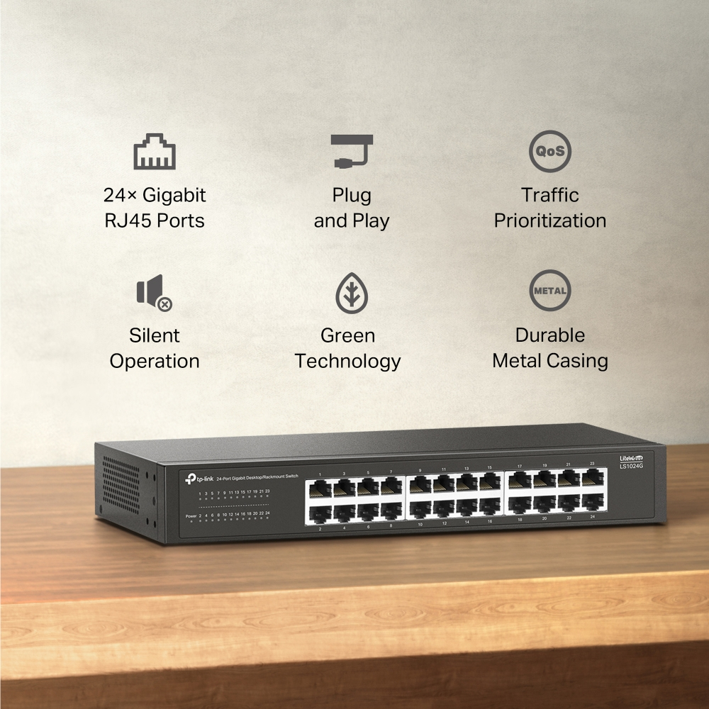 TP-Link LS1024G network switch Unmanaged Gigabit Ethernet (10/100/1000) Black – image 6