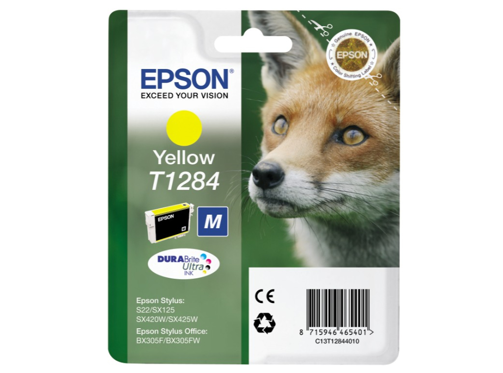 Epson Fox Singlepack Yellow T1284 DURABrite Ultra Ink – image 1