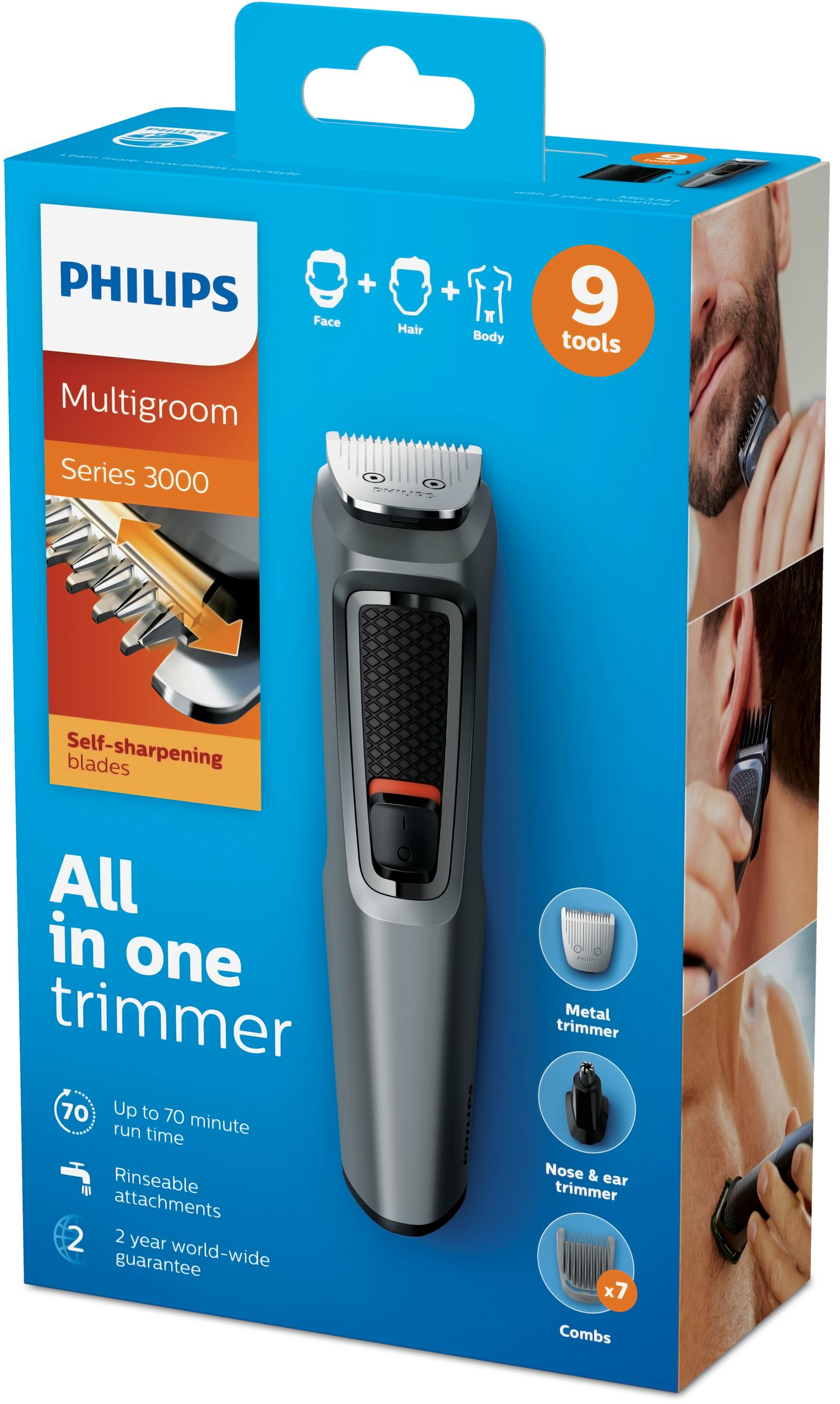 Philips MULTIGROOM Series 3000 9-in-1, Face, Hair and Body MG3747/13 – image 2