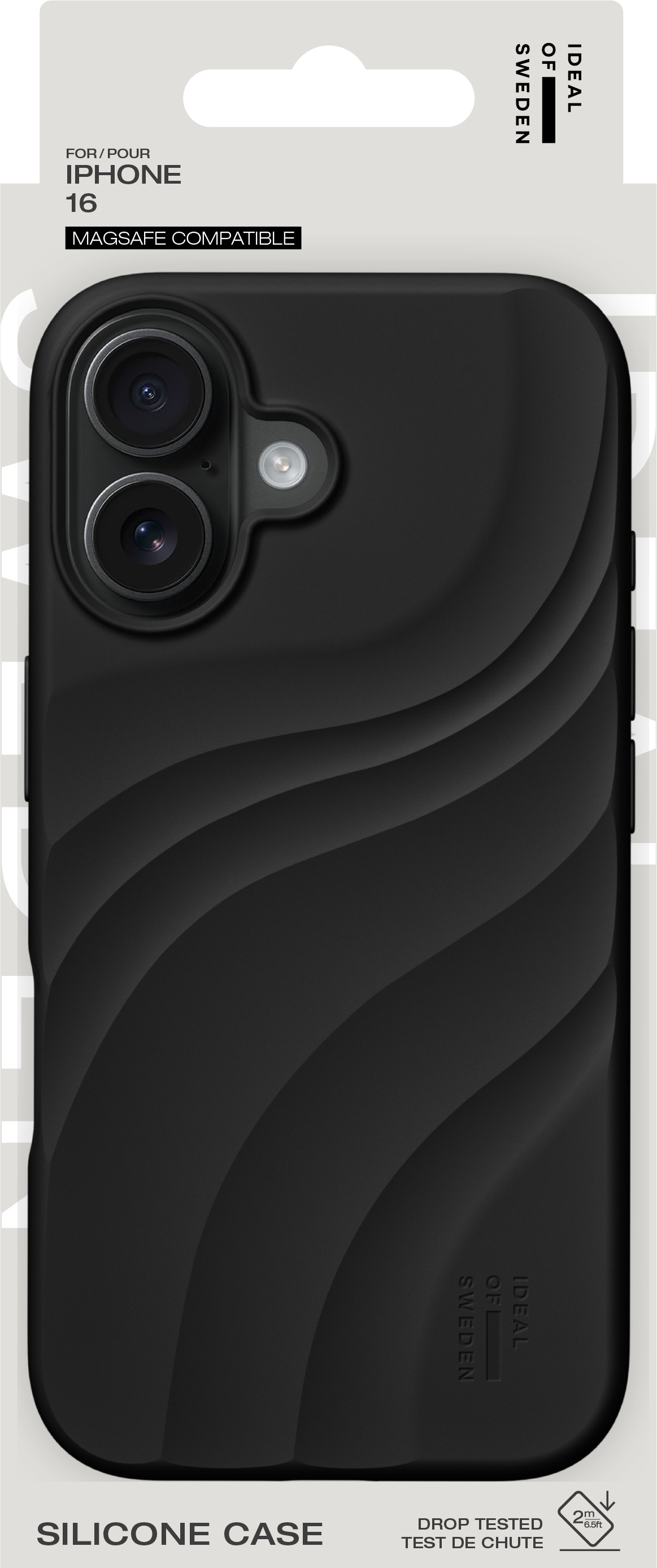 iDeal of Sweden Soft Swirl Silicone Case MagSafe iPhone 16 Velvet Black – image 5