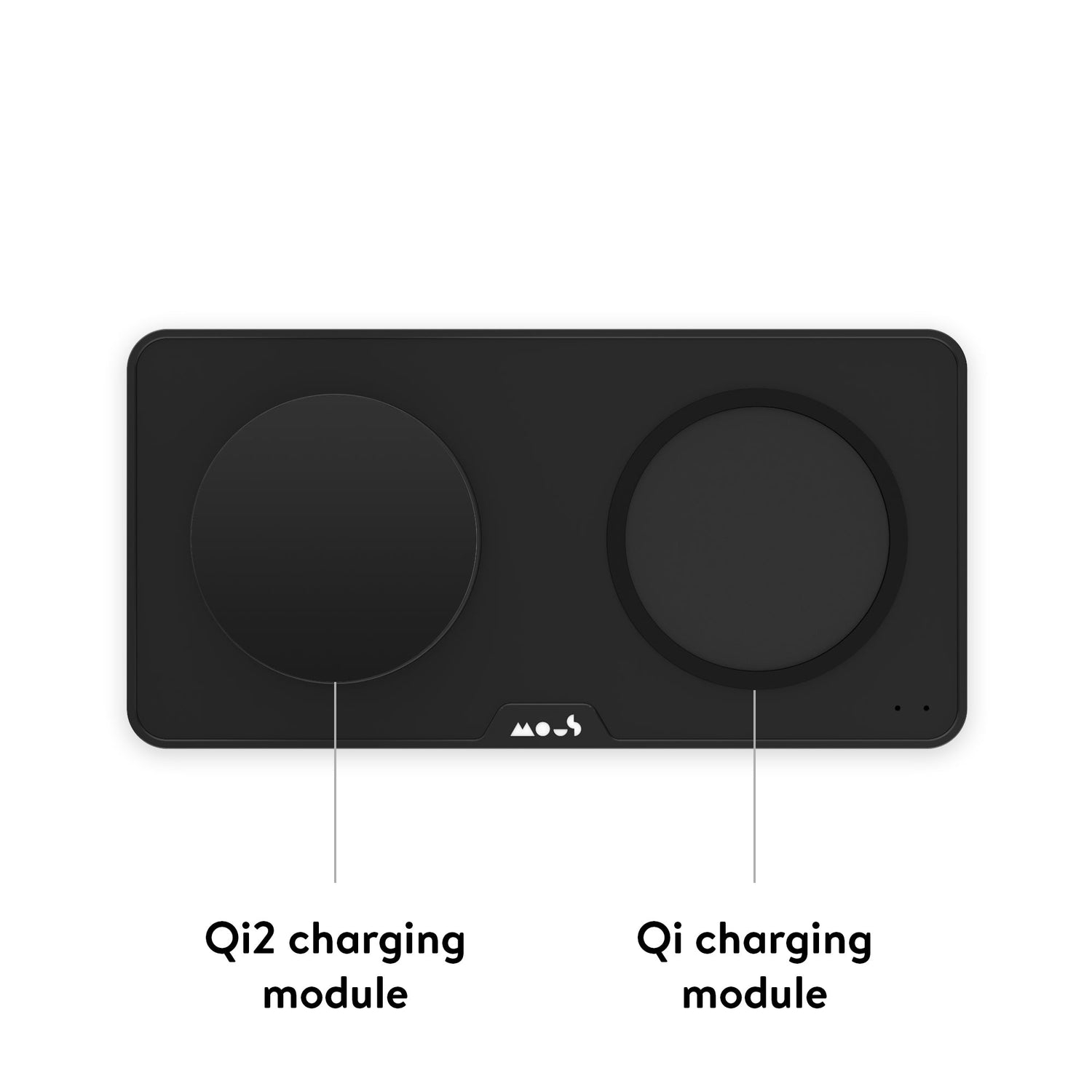 صورة محطة شحن Mous LOW-A0839-MBLPCB-WCP-W1 لاسلكية Qi2 65 واط باللون الأسود المطفي