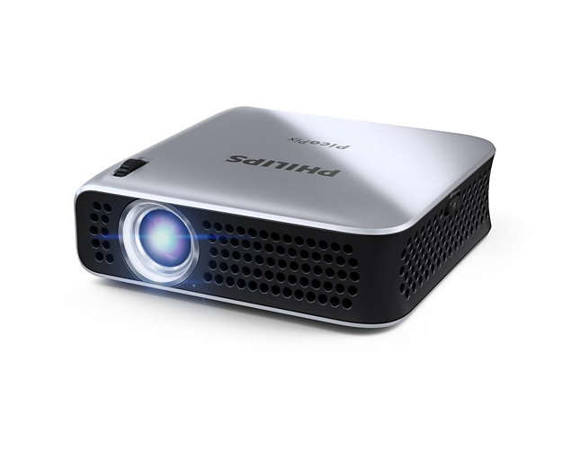 Philips PicoPix PPX4010/US data projector Portable projector 100 ANSI lumens DLP WVGA (854x480) Black, Stainless steel – image 1