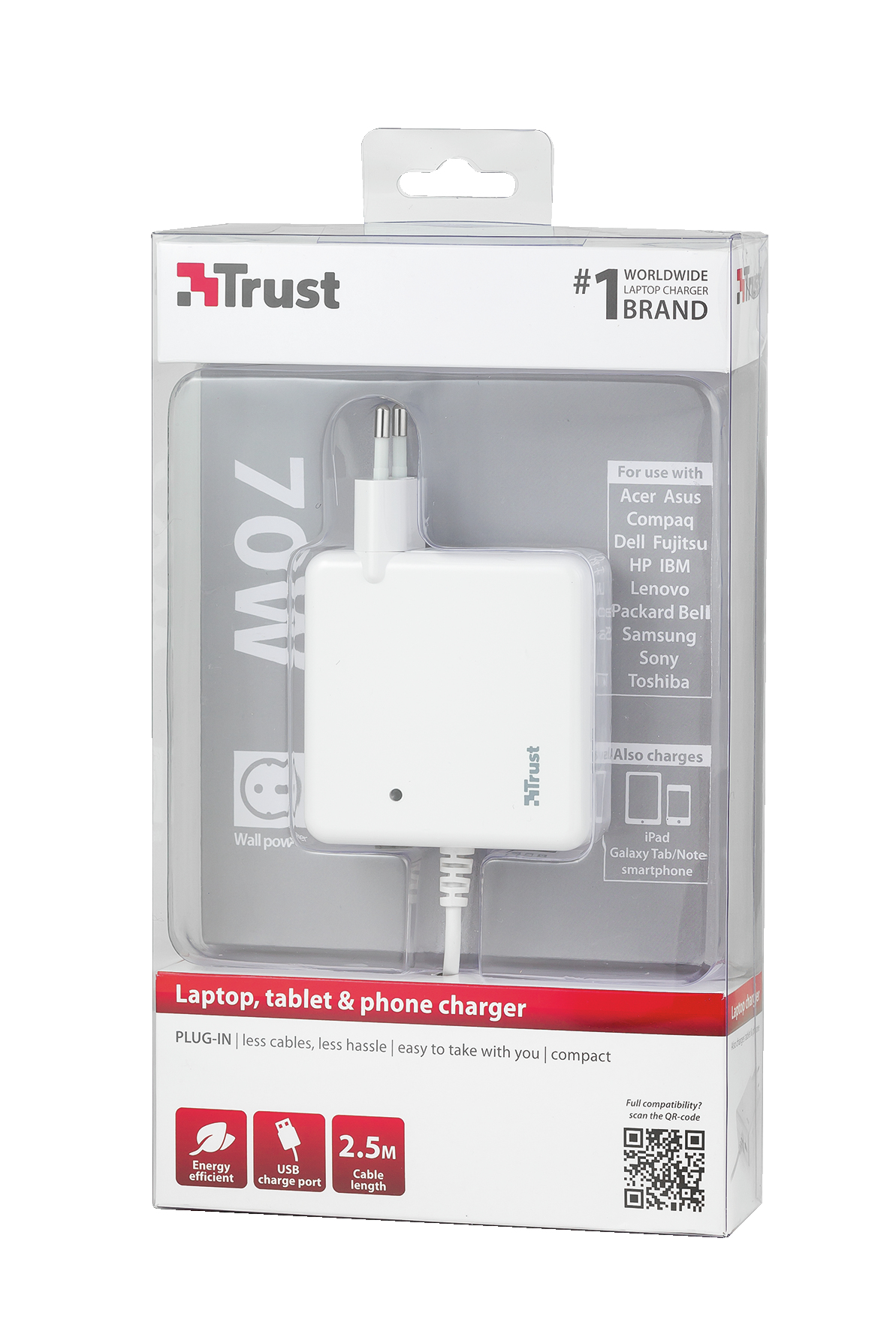 Trust 18821 mobile device charger Mobile phone, Laptop, Tablet White AC Indoor – image 4