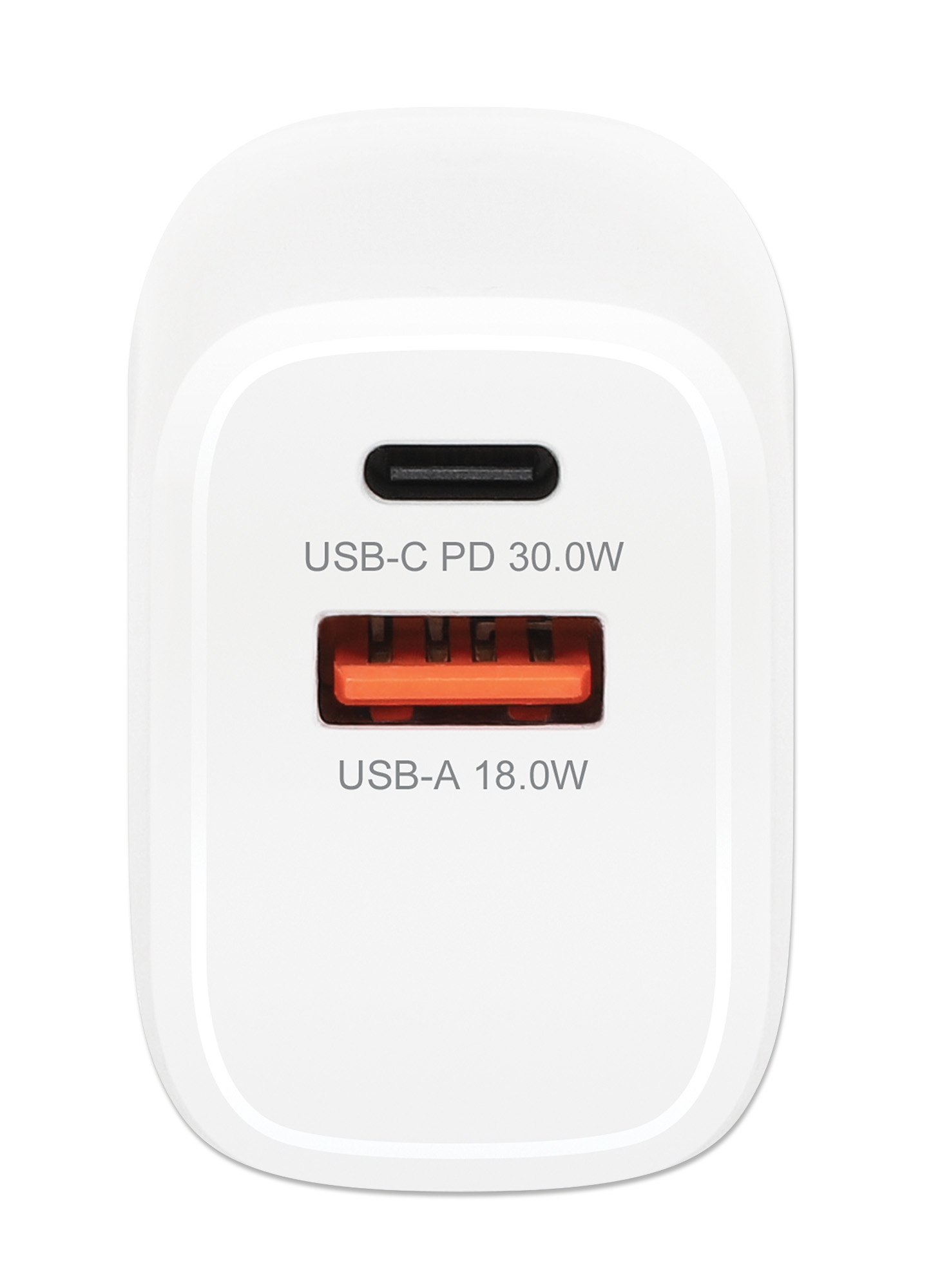 Manhattan Wall/Power Mobile Device Charger (Euro 2-pin), USB-C and USB-A ports, USB-C Output: – image 3