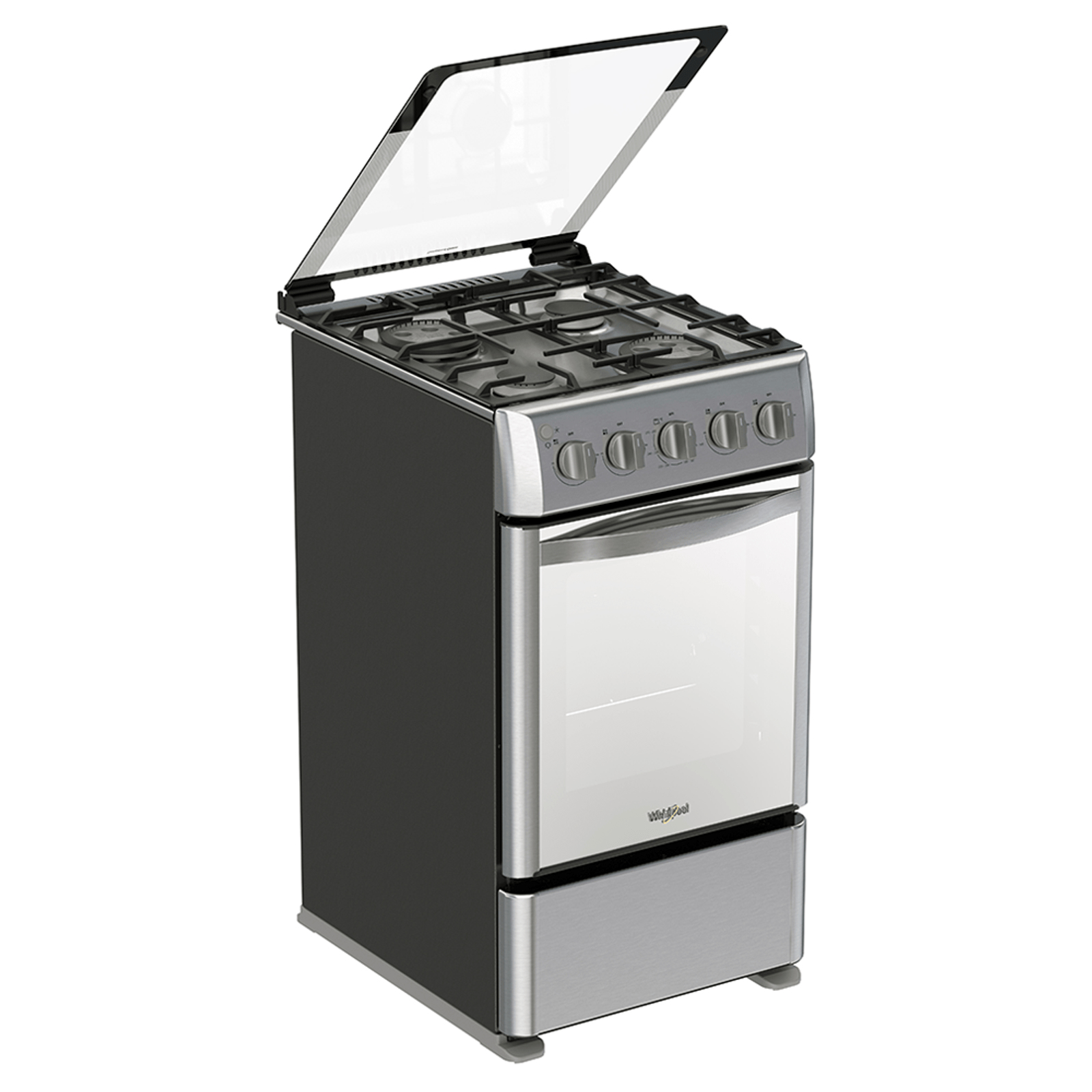 Whirlpool WWR7000S stove Freestanding Natural gas Silver – image 2