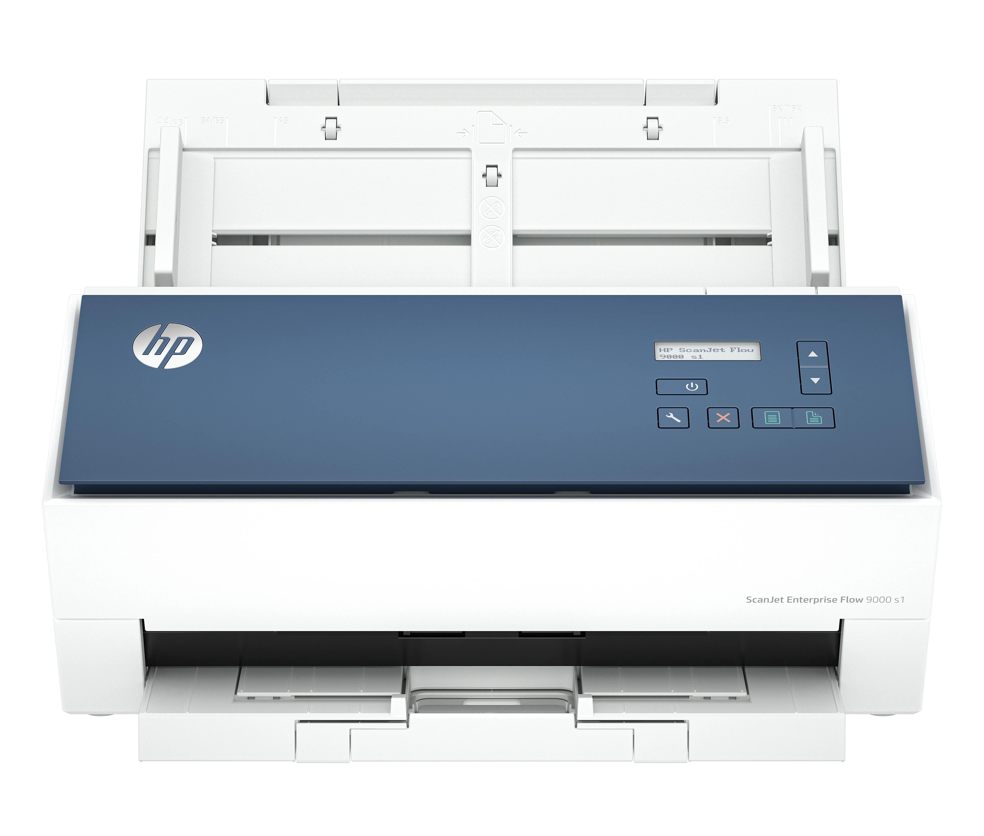 HP ScanJet Enterprise Flow 9000 s1 Scanner con ADF + alimentatore di fogli 1200 x 1200 DPI A3 Blu, Bianco