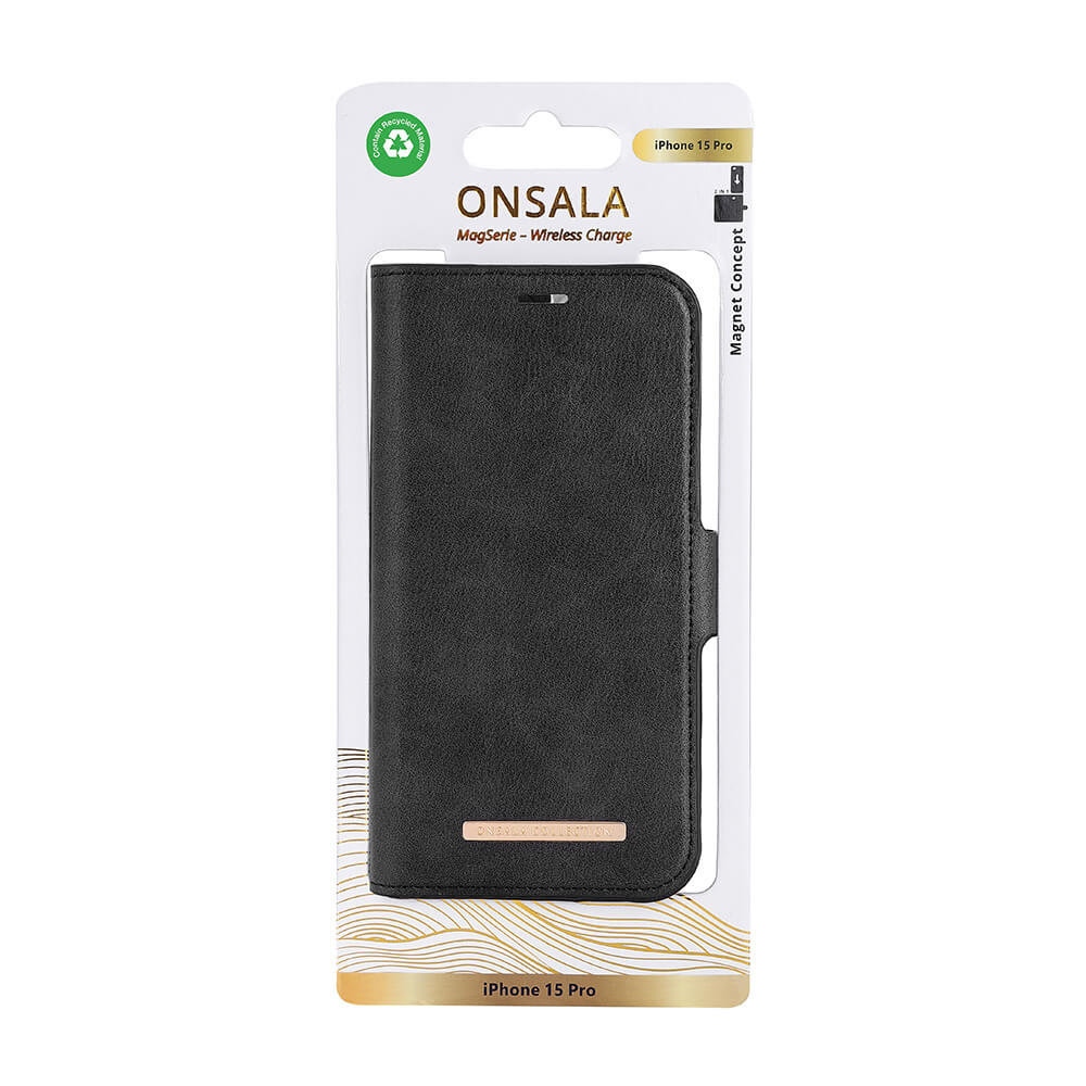 Onsala Wallet Case Eco 2 Card Slots MagSeries Black - iPhone 15 Pro – image 2