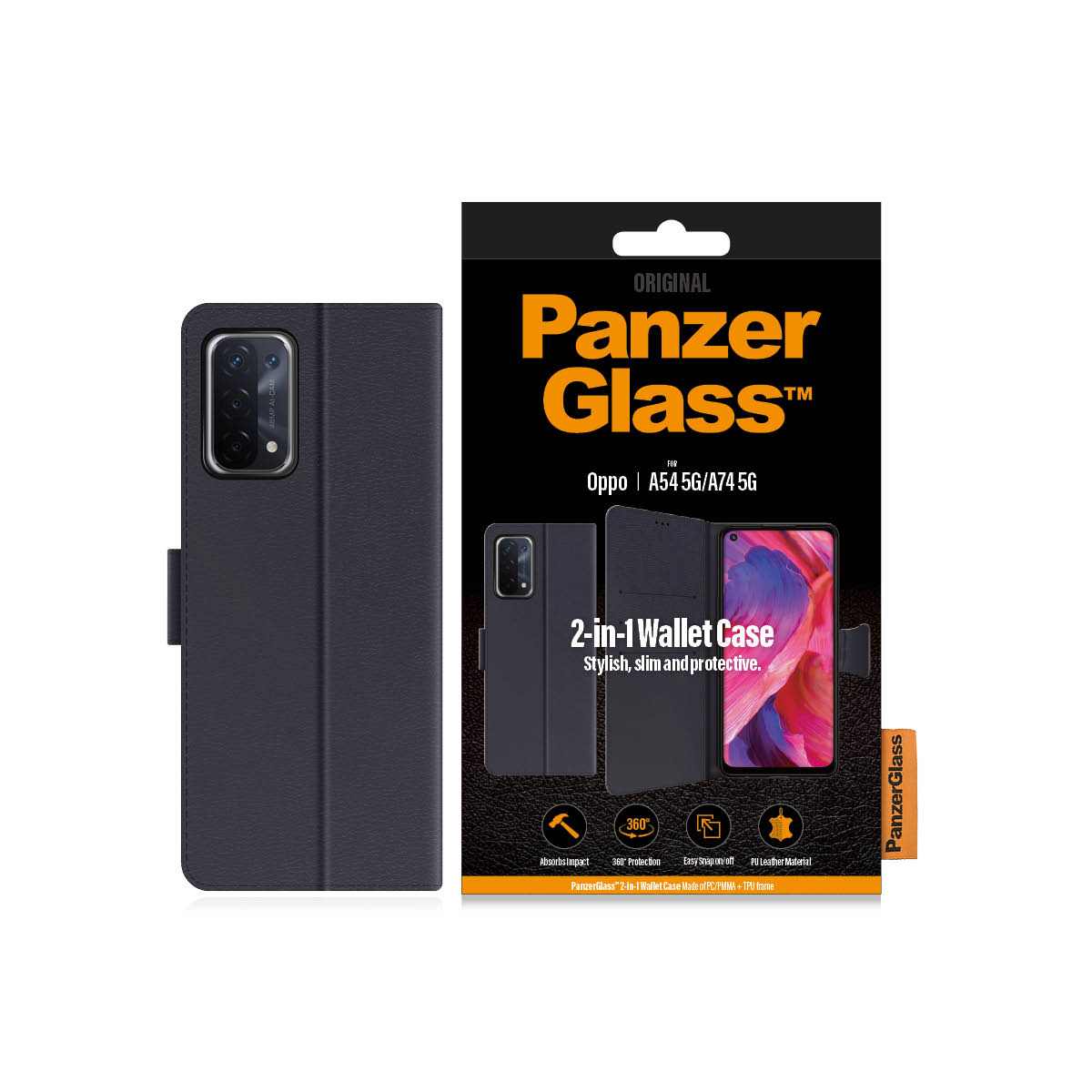 PanzerGlass® Flip cover Oppo A54 | A74 5G – image 4