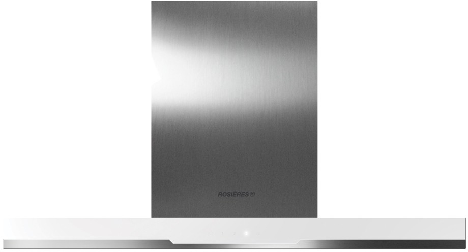 Rosieres RDSV985RB cooker hood Wall-mounted Stainless steel, White 510 m³/h