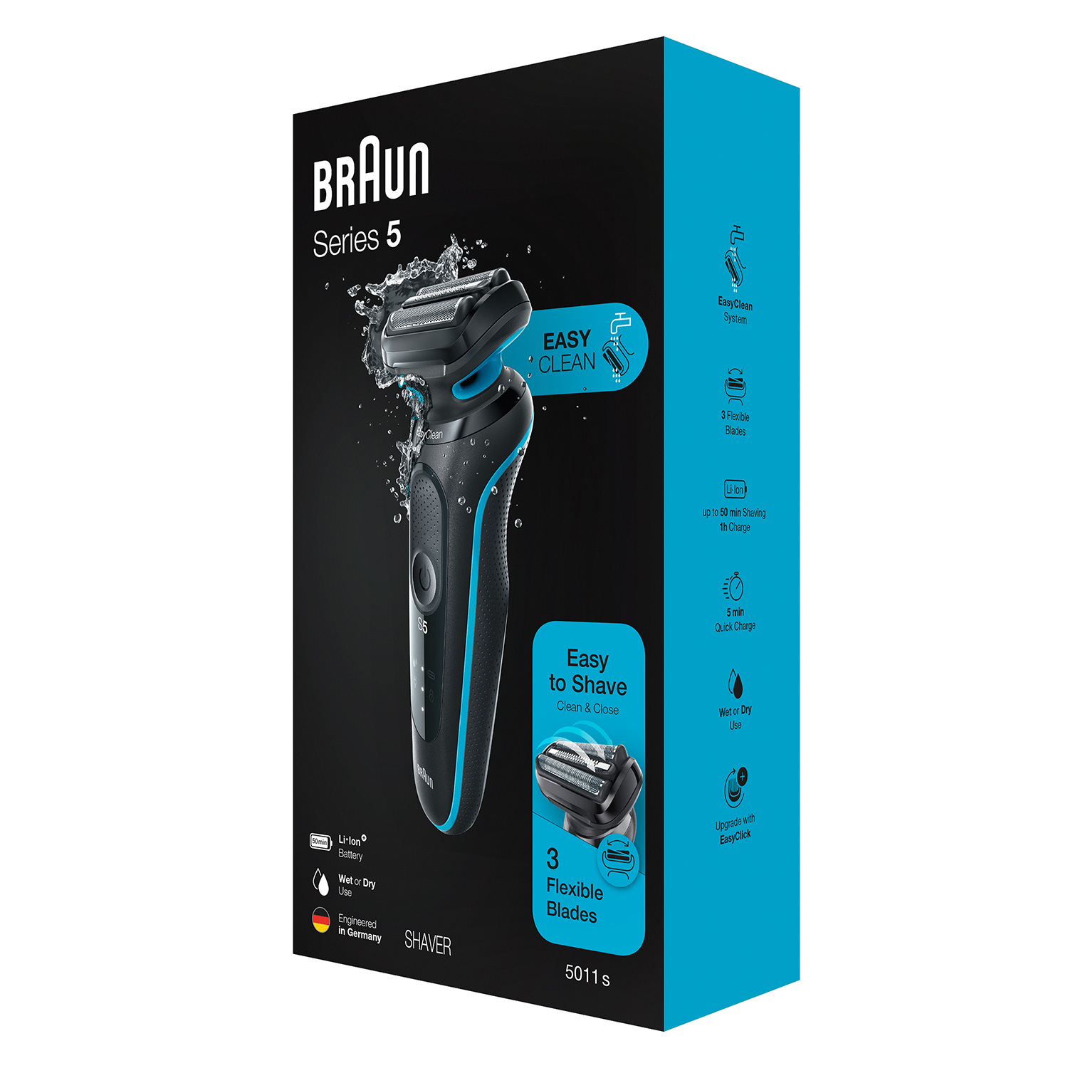Braun Series 5 51-M1000s Foil shaver Black, Blue – image 7