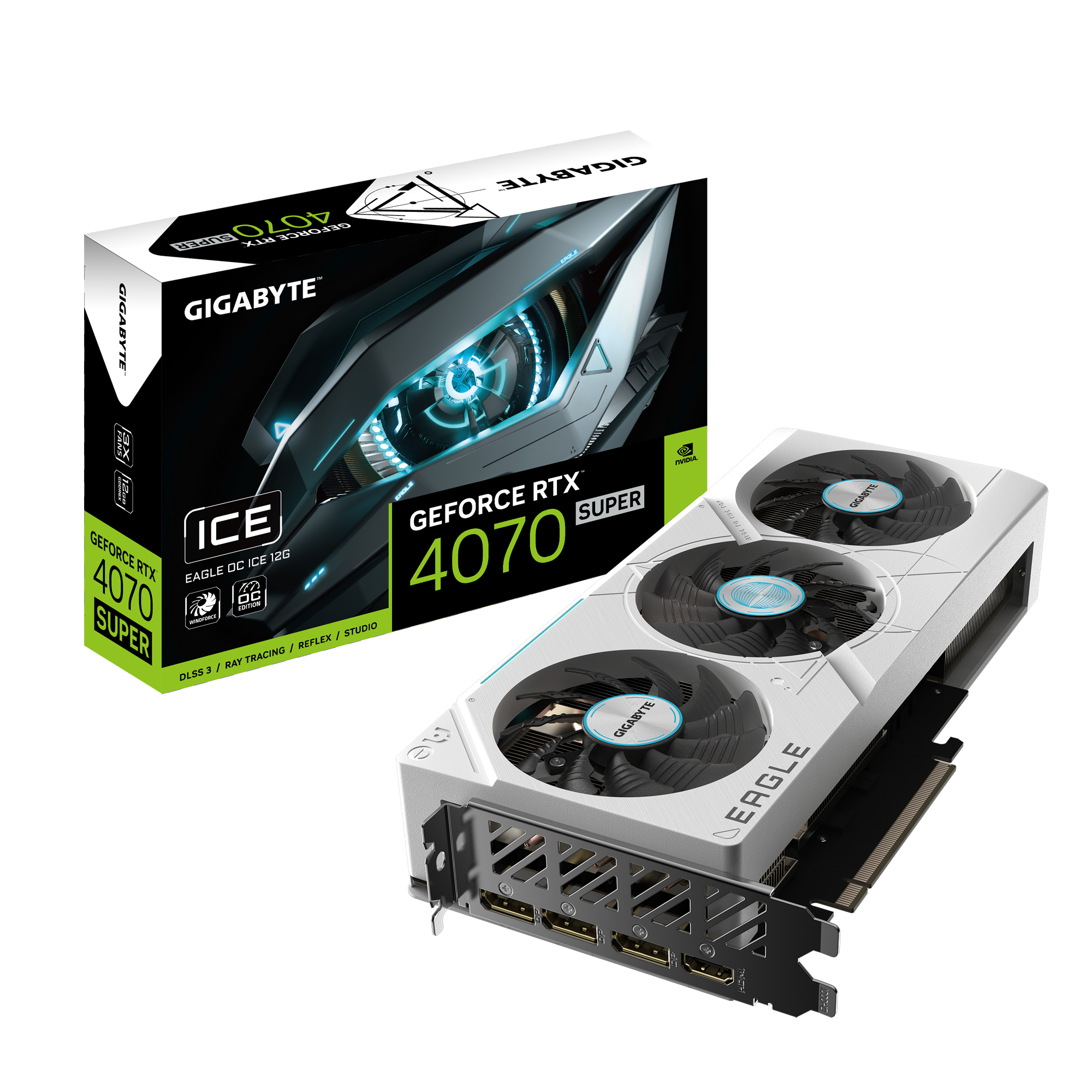 GIGABYTE GeForce RTX 4070 SUPER EAGLE OC ICE 12G – image 1