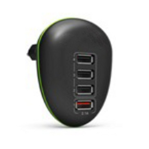 Techly 4-port USB Power Adapter 2.5A Smartphone / Tablet Black IPW-USB-4PBK – image 3