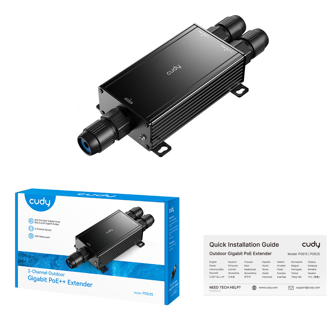 Cudy POE25 PoE adapter Gigabit Ethernet – image 2