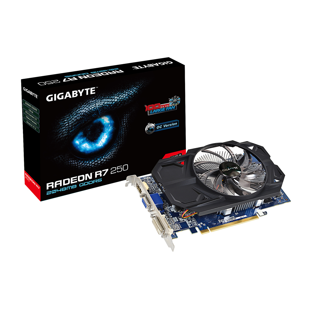 GIGABYTE GV-R7250O5-2GI graphics card AMD Radeon R7 250