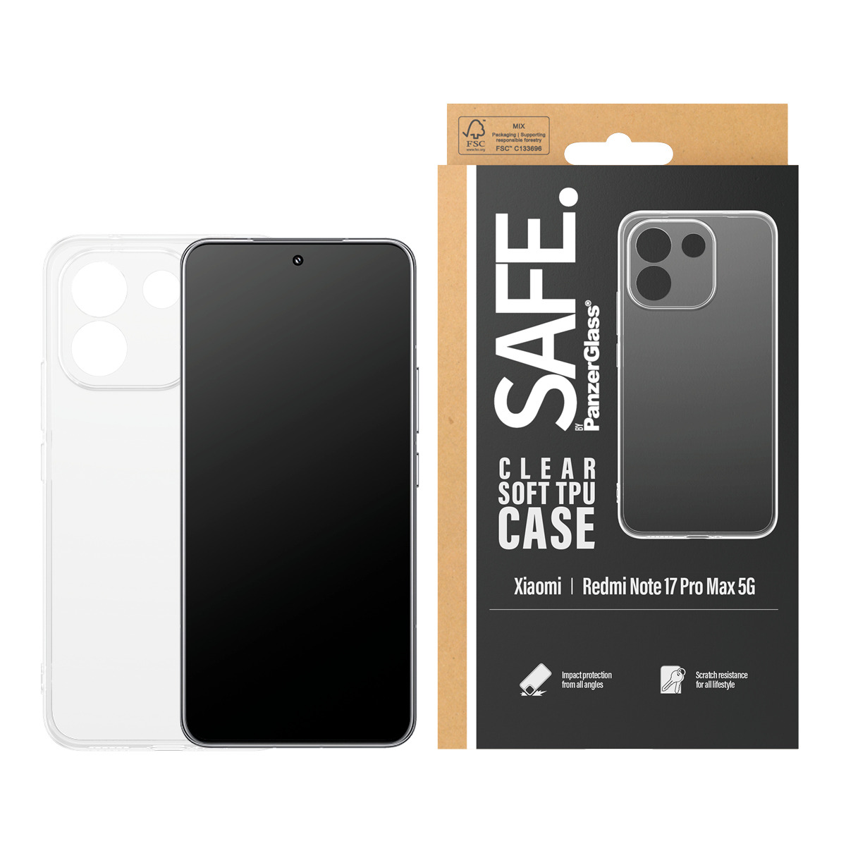 PanzerGlass SAFE. by PanzerGlass® TPU Case Transparent Xiaomi Redmi Note 17 Pro Max 5G – image 2