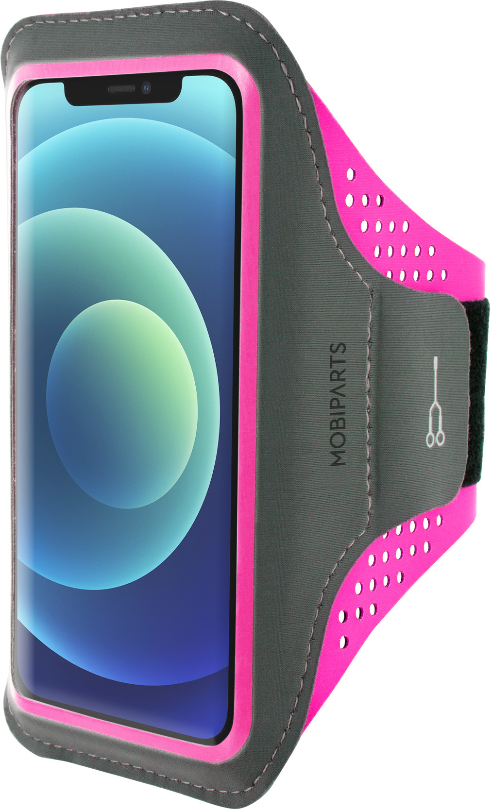 Mobiparts Comfort Fit Sport Armband Apple iPhone 12/12 Pro Neon Pink – image 1