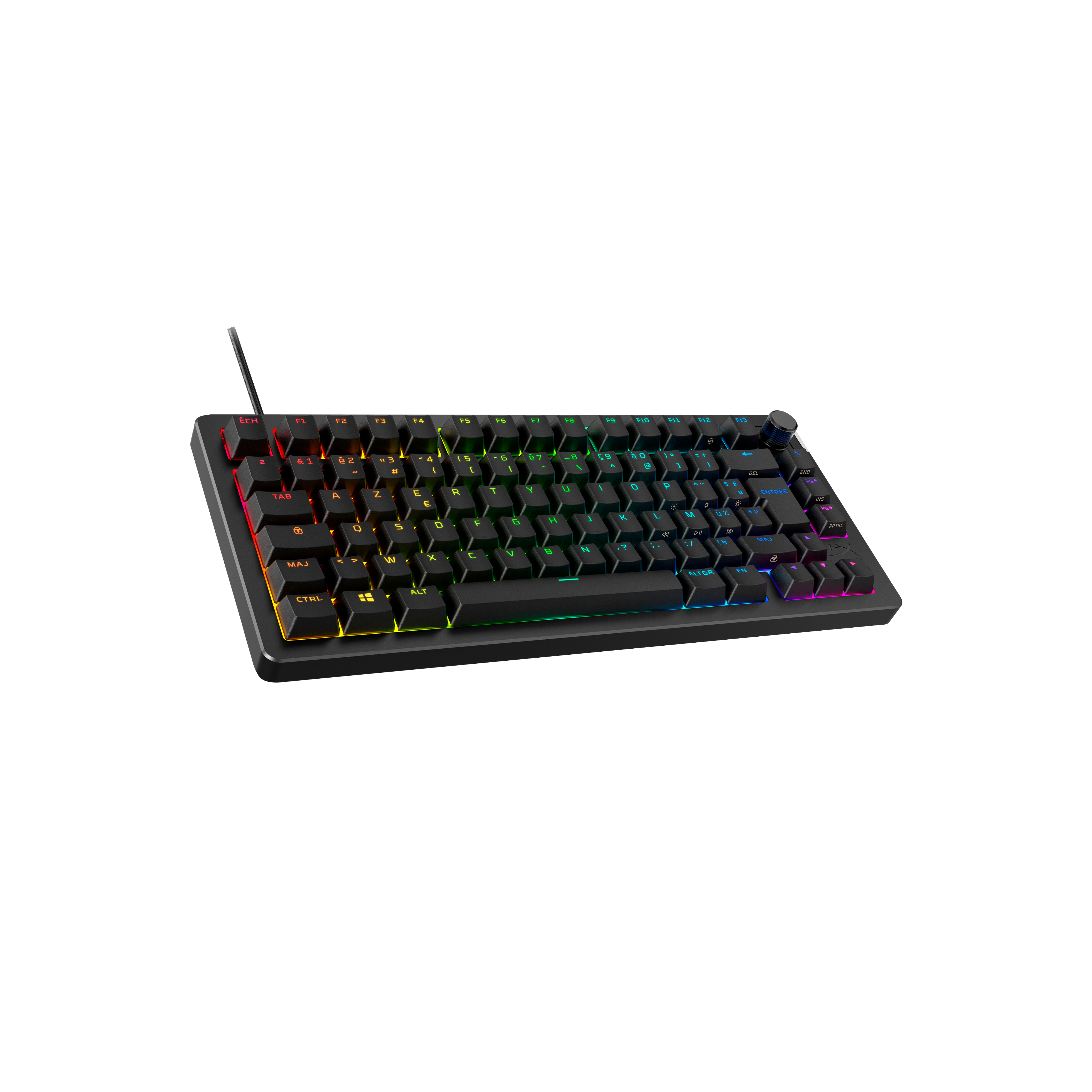 HyperX Alloy Rise 75 - Gaming Keyboards. Keyboard form factor: 75%, Connectivity technology: Wired, Device interface: USB,