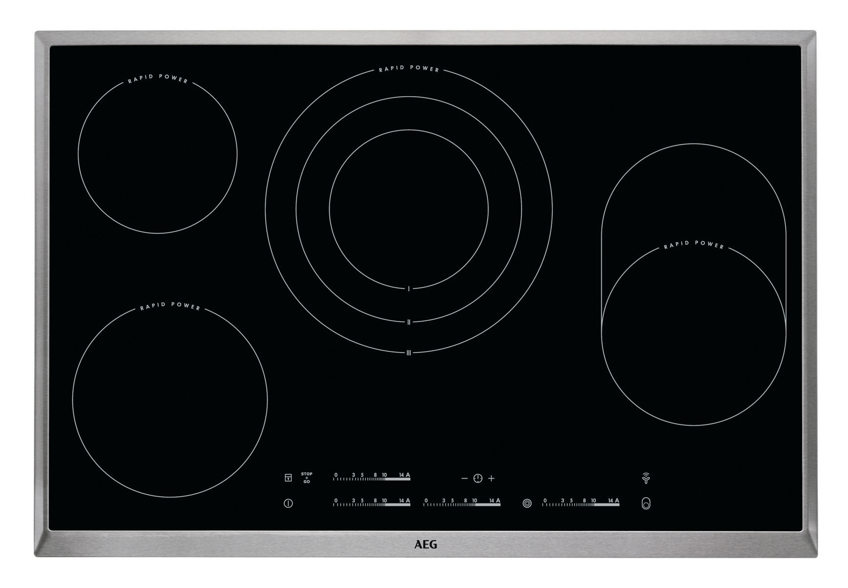 AEG HK854870XB Black Built-in Ceramic hob 4 zone(s)
