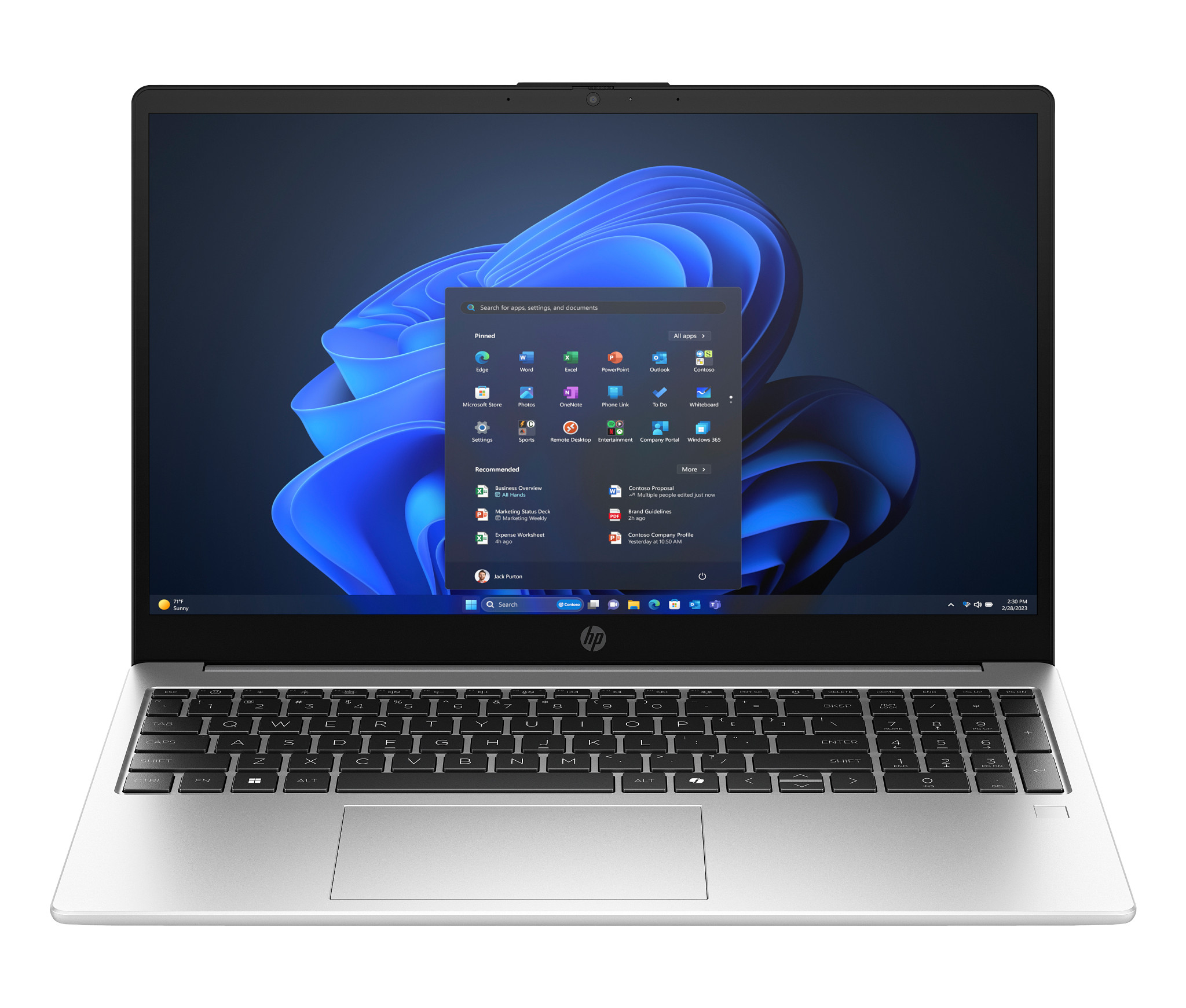 HP 250R G10 Intel Core 7 150U Laptop 39.6 cm (15.6") Full HD 16 GB DDR4-SDRAM 512 GB SSD Wi-Fi 6 (802.11ax) Windows 11 Home Silver