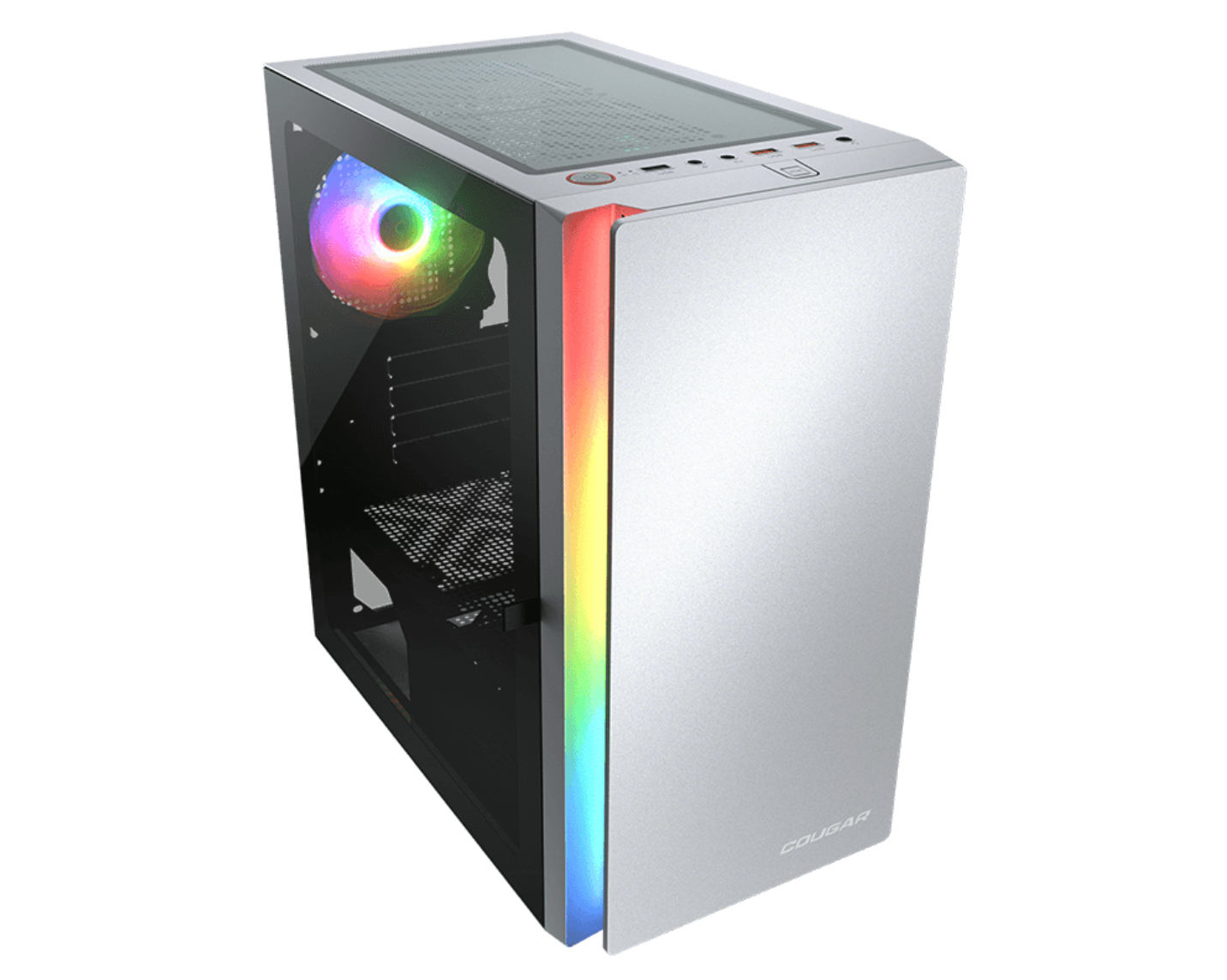 Gabiente Gamer COUGAR PURITY RGB - Mini Torre - Micro ATX/Mini-ITX - Panel Lateral - Blanco - 385PC40.0002 Gabiente Gamer COUGAR PURITY RGB - Mini Torre - Micro ATX/Mini-ITX - Panel Lateral - Blanco - 385PC40.0002