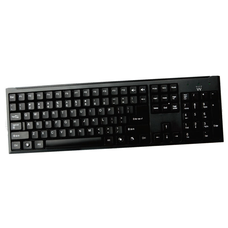 Ewent EW3108 keyboard Office USB + PS/2 Italian Black
