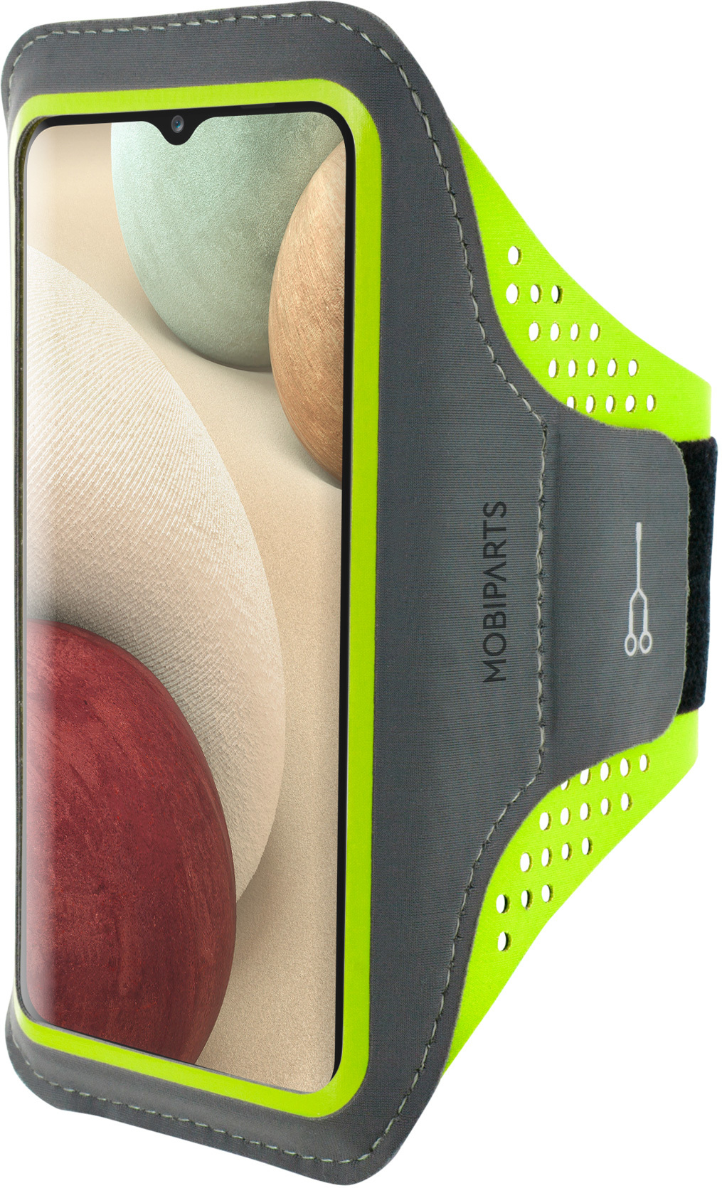 Mobiparts Comfort Fit Sport Armband Samsung Galaxy A12 (2021 Neon Green – image 1